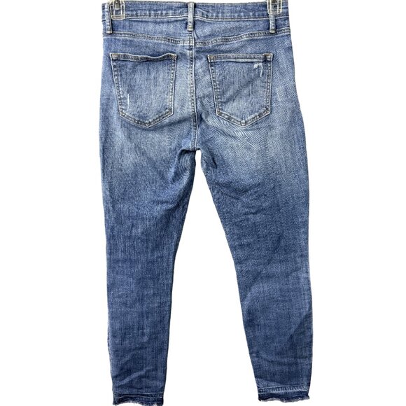 GAP 1969 True Skinny Mid Rise Jeans Women’s 29 Distressed Medium Wash - Picture 2 of 14